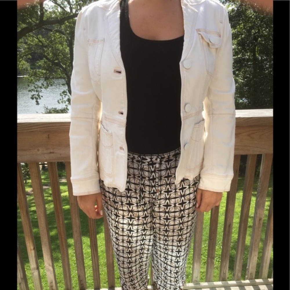 Light Marc Jacobs White Denim Jacket Size S